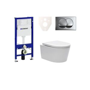 Cenově zvýhodněný závěsný WC set Geberit do lehkých stěn / předstěnová montáž + WC SAT Brevis SIKOGES6W71 SIKOGES6W71 obraz