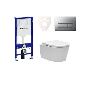 Cenově zvýhodněný závěsný WC set Geberit do lehkých stěn / předstěnová montáž + WC SAT Brevis SIKOGES6W8 SIKOGES6W8 obraz
