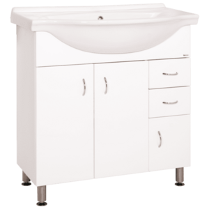 Koupelnová skříňka s umyvadlem Keramia Pro 80x50 cm bílá PRO80DV PRO80DV obraz