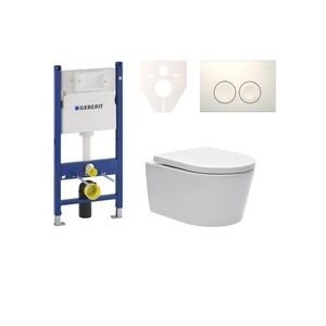 Cenově zvýhodněný závěsný WC set Geberit do lehkých stěn / předstěnová montáž + WC SAT Brevis SIKOGES7W1 SIKOGES7W1 obraz