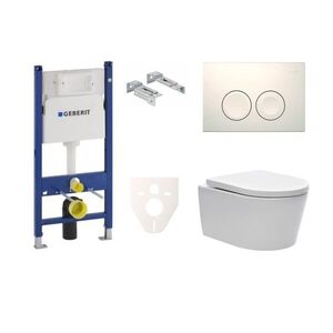 Cenově zvýhodněný závěsný WC set Geberit do lehkých stěn / předstěnová montáž + WC SAT Brevis SIKOGES7W1S SIKOGES7W1S obraz