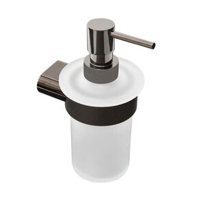 Dávkovač mýdla SAT Simply R PVD PVD gun metal/mléčné sklo SATDSIMR99GM SATDSIMR99GM obraz