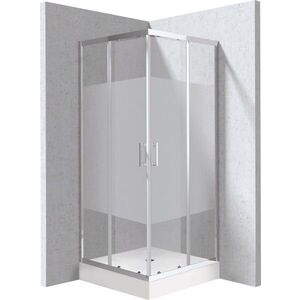 DEANTE Funkia Evo čtvercový kout s vaničkou, 80x80 cm – vzor pruh KYCZ0E88P obraz