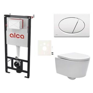 Cenově zvýhodněný závěsný WC set Alca do lehkých stěn / předstěnová montáž + WC SAT Brevis SIKOASW1 SIKOASW1 obraz