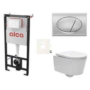 Cenově zvýhodněný závěsný WC set Alca do lehkých stěn / předstěnová montáž + WC SAT Brevis SIKOASW3 SIKOASW3 obraz