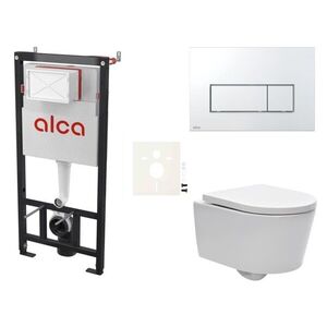 Cenově zvýhodněný závěsný WC set Alca do lehkých stěn / předstěnová montáž + WC SAT Brevis SIKOASW8 SIKOASW8 obraz