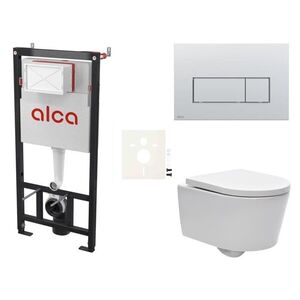 Cenově zvýhodněný závěsný WC set Alca do lehkých stěn / předstěnová montáž + WC SAT Brevis SIKOASW9 SIKOASW9 obraz