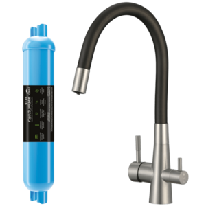 Laveo Riveco – dřezová baterie s elastickým výtokem + mineralizační filtr BRIC768D obraz