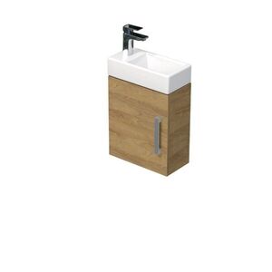 Koupelnová skříňka s umyvadlem SAT Cube Way 1 40x47, 5x20 cm dub Hickory mat CUBE320401DDH CUBE320401DDH obraz