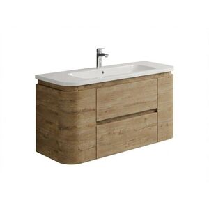 Koupelnová skříňka s umyvadlem Naturel Shelley 119x50x45 cm dub mat SHELLEY120OAK SHELLEY120OAK obraz
