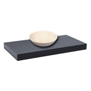 Deska pod umyvadlo bez umyvadla Naturel Dolce 80x8x50 cm černá mat DO8050BL DO8050BL obraz