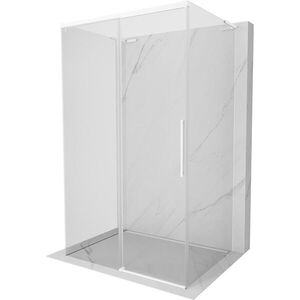 MEXEN/S Rox-3S L sprchový kout 3 stěnný , posuvný 145 x 80, transparent, bílá 8C2L-145-080-20-00-3S obraz