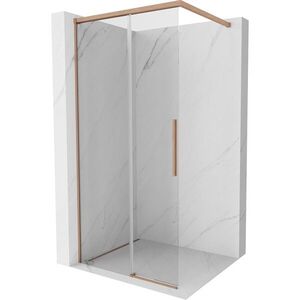 MEXEN/S Rox Sprchová zástěna WALK-IN 85 x 200, transparent 8 mm, měď kartáčovaná 8C2-085-003-65-00 obraz