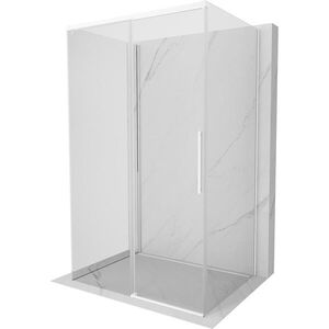 MEXEN/S Rox-3S sprchový kout 3 stěnný , posuvný 135 x 85, transparent, bílá 8C2-135-085-20-00-3S obraz