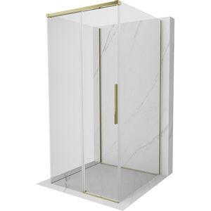 MEXEN/S Rox-3S sprchový kout 3 stěnný , posuvný 95 x 95, transparent, zlato 8C2-095-095-50-00-3S obraz