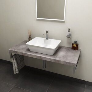SAPHO AVICE deska pod umyvadlo 100x50cm, tl.5cm, cement AV107 obraz