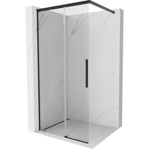 MEXEN/S Rox Sprchová zástěna WALK-IN 75 x 200, transparent 8 mm, černá 8C2-075-003-70-00 obraz