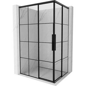 MEXEN/S Rox Duo sprchový kout posuvný 100 x 90, černá kratka, černá 8C2D-100-090-70-77 obraz