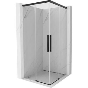 MEXEN/S Rox Duo sprchový kout posuvný 90 x 90, transparent, černá 8C2D-090-090-70-00 obraz