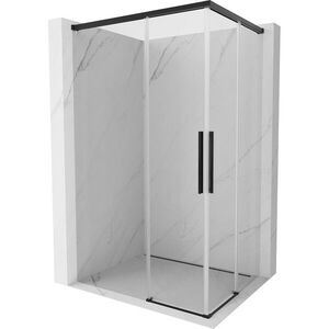 MEXEN/S Rox Duo sprchový kout posuvný 95 x 80, transparent, černá 8C2D-095-080-70-00 obraz