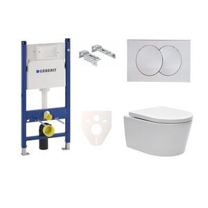 Cenově zvýhodněný závěsný WC set Geberit do lehkých stěn / předstěnová montáž + WC SAT Brevis SIKOGES7W7S SIKOGES7W7S obraz