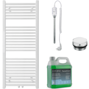 CERANO Koupelnový elektrický radiátorový set Lincoln 300W bílá lesklá 1200x500 mm CER-978872 obraz