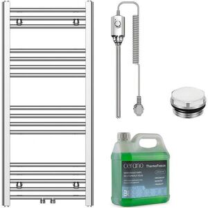 CERANO Koupelnový elektrický radiátorový set Benito 300W chrom 1000x450 mm CER-264018 obraz