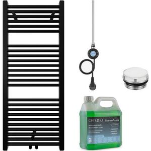 CERANO Koupelnový elektrický radiátorový set Lincoln WIFI 300W černá matná 1200x500 mm CER-680541 obraz