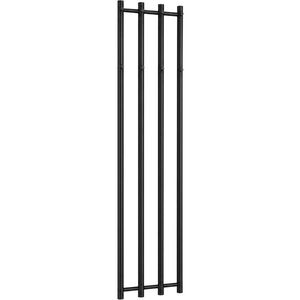 CERANO Koupelnový radiátor Bertini háčky na ručníky boční připojení 380 W černá matná 1400x351 mm CER-291027 obraz