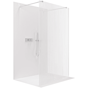 CERANO Sprchová zástěna Walk-in Onyx Duo L/P 8 mm hranatá vzpěra chrom, rýhované sklo 160x200 CER-8050BD1923 obraz