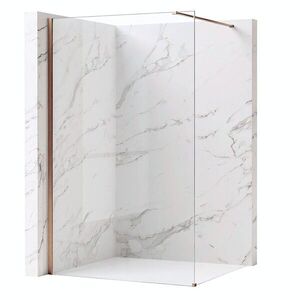REA/S Sprchová zástěna Flexi Transparent / Brush Copper 130 KPL-K99378 obraz