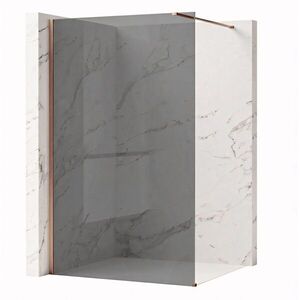 REA/S Sprchová zástěna Flexi Grey / Brush Copper 80 KPL-K99386 obraz