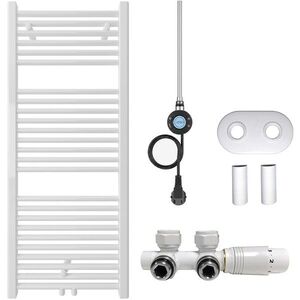 CERANO Koupelnový radiátorový set Lincoln kombinované vytápění, wifi tyč středové připojení 50 mm 300W bílá lesklá 1200x500 mm CER-663388 obraz