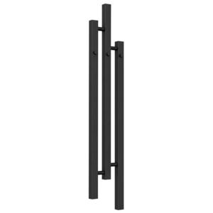 CERANO Koupelnový radiátor Fabiano háčky na ručníky boční připojení 251 W černá matná 1200x220 mm CER-342755 obraz