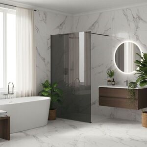 REA/S Sprchová zástěna Flexi Grey / Titan 140 KPL-K99480 obraz