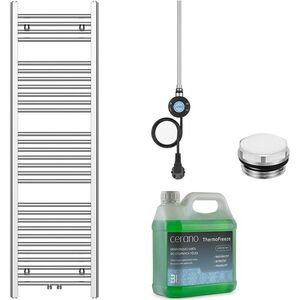 CERANO Koupelnový elektrický radiátorový set Benito WIFI 600W chrom 1500x450 mm CER-361229 obraz