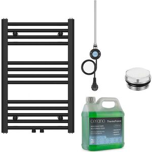 CERANO Koupelnový elektrický radiátorový set Benito WIFI 300W černá matná 700x450 mm CER-611290 obraz