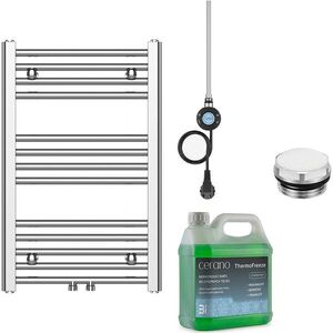 CERANO Koupelnový elektrický radiátorový set Benito WIFI 300W chrom 700x450 mm CER-144358 obraz