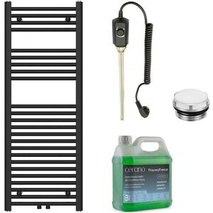 CERANO Koupelnový elektrický radiátorový set Benito 300W černá matná 1200x450 mm CER-758434 obraz
