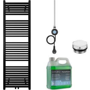 CERANO Koupelnový elektrický radiátorový set Lincoln WIFI 300W černá matná 1600x500 mm CER-978843 obraz