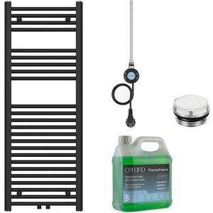 CERANO Koupelnový elektrický radiátorový set Benito WIFI 300W černá matná 1200x450 mm CER-773392 obraz