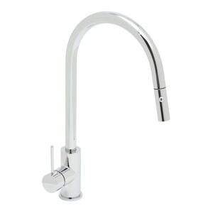Dřezová baterie SAT Aurum s vytahovací sprškou, 2 proudy chrom SATBAUR286CR SATBAUR286CR obraz