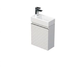 Koupelnová skříňka s umyvadlem SAT Cube Way 40x47, 5x20 cm bílá mat CUBE3D40DLB CUBE3D40DLB obraz