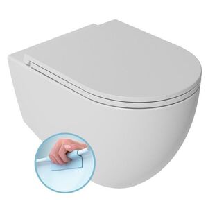 ISVEA INFINITY závěsná WC mísa, Rimless, 36, 5x53cm, bílá mat 10NF02005-2L obraz