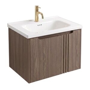 REA Koupelnová skříňka s umyvadlem Rivo DB86-60L-1 Dark 60cm REA-M0604 obraz