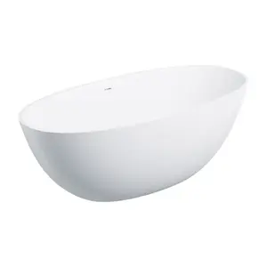 OMNIRES SHELL M+ volně stojící vana s přepadem, 160 x 75 cm, bílá mat SHELLWWZPBM obraz