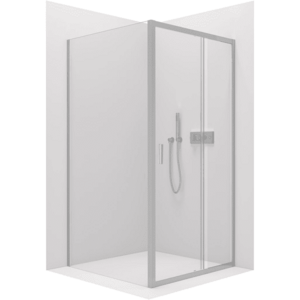 CERANO Sprchový kout Varone LINE L/P 6 mm chrom, transparentní sklo 100x80x195 posuvný CER-DY505-90102 obraz