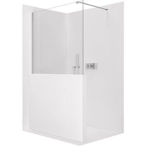 CERANO Sprchová zástěna Walk-in Onyx Half Cube L/P 8 mm hranatá vzpěra chrom, transparentní sklo 120x100 CER-978625 obraz