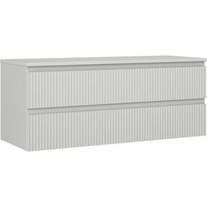 MEXEN/S Rivel koupelnová skříňka pod umyvadlo 120 cm s deskou, 2 zásuvky, reliéf , šedá mat 91A20-12047-2-BFFC62 obraz