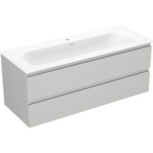 MEXEN/S Orio koupelnová skříňka 120 cm s umyvadlem Vela, 2 zásuvky, šedá mat/bílá mat 91A10-12047-2-BFF62-W23M01 obraz